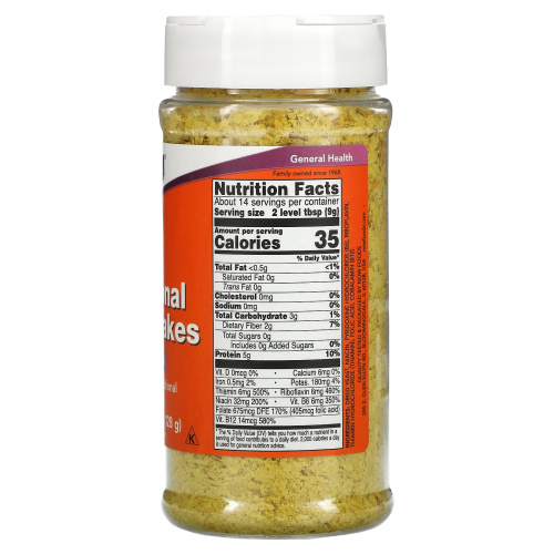 Nutritional Yeast Flakes (пищевые дрожжи в хлопьях) 128 г (Now Foods) фото 2