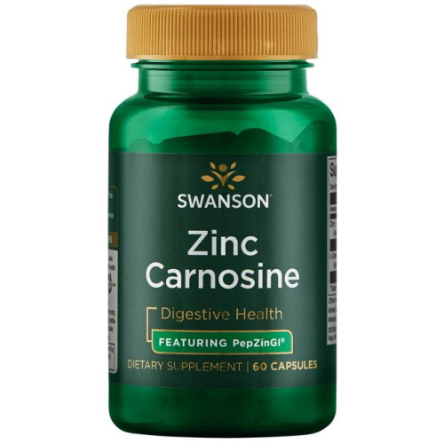 Zinc Carnosine (PepZin GI) Цинк-карнозин 60 капсул (Swanson)