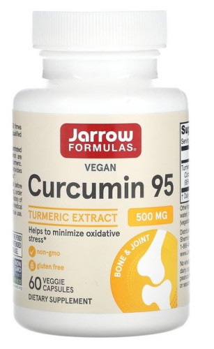 Curcumin 95 Turmeric Extract (Куркумин) 500 мг 60 вег капсул (Jarrow Formulas)