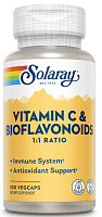 Vitamin C 500 mg Bioflavonoids 500 mg (Витамин C 500 мг Биофлавоноиды 500 мг) 100 вег капс (Solaray)
