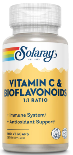 Vitamin C 500 mg Bioflavonoids 500 mg (Витамин C 500 мг Биофлавоноиды 500 мг) 100 вег капс (Solaray)