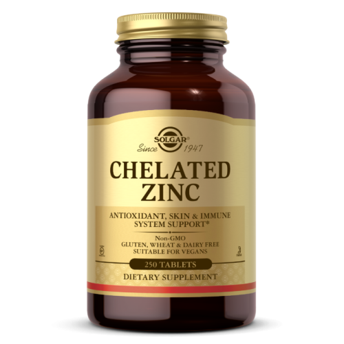 Chelated Zinc 22 мг (Хелатный цинк) 250 таблеток (Solgar)