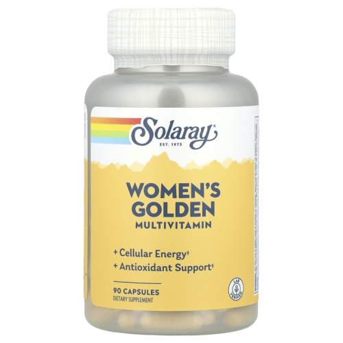 Women's Golden Multivitamin (Мультивитамины для женщин) 90 капсул (Solaray)_