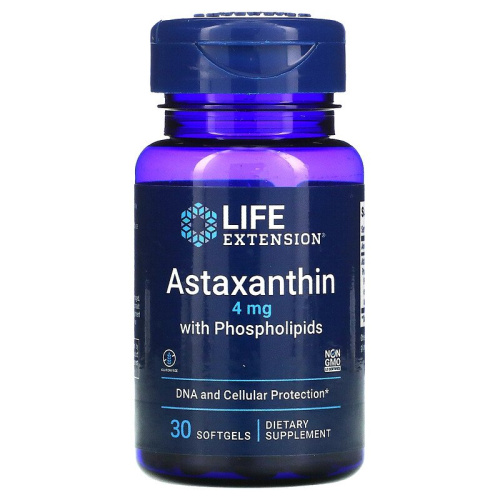 Astaxanthin 4 mg with Phospholipids (Астаксантин) 30 мягк капс (Life Extension) срок 12/23