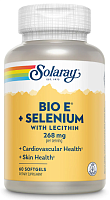Bio E + Selenium with Lecithin 268 mg (400 IU) (Витамин E 268 мг (400 МЕ) 60 мягких капсул (Solaray)