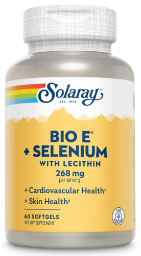 Bio E + Selenium with Lecithin 268 mg (400 IU) (Витамин E 268 мг (400 МЕ) 60 мягких капсул (Solaray)