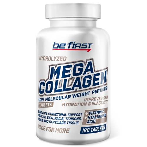 Mega Collagen Peptides+Hyaluronic Acid+Vitamin C 120 таб (Be First)