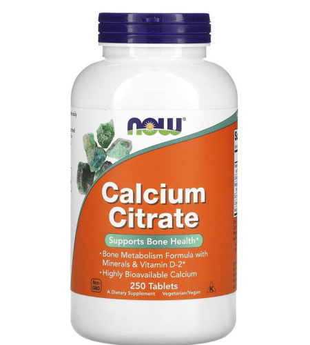 Calcium Citrate (цитрат кальция) 250 таблеток (Now Foods)