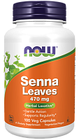 Senna Leaves 470 mg срок 06.2024 (Лист Сенны 470 мг) 100 капсул (Now Foods)