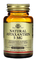 Astaxanthin 5 mg Natural (Астаксантин 5 мг) 60 мягких капсул (Solgar)