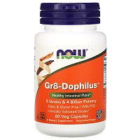 Gr8-Dophilus (Пробиотики) 60 вег капсул (Now Foods) Срок 02/22
