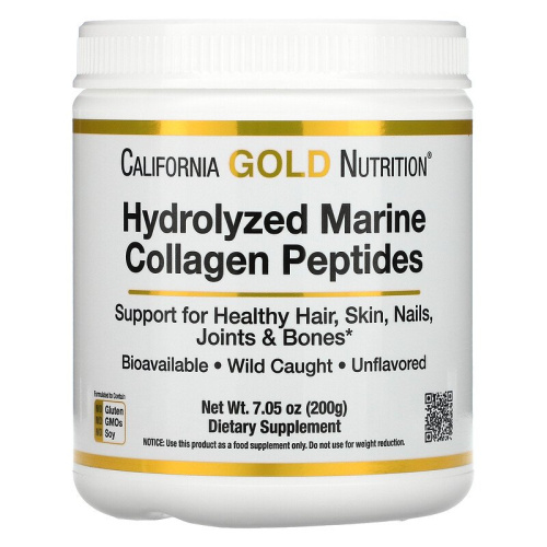 Hydrolyzed Marine Collagen Peptides 200 гр (California Gold Nutrition)