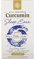 Full Spectrum Curcumin SLEEP EASE (КУРКУМИН, ГАМК, МЕЛАТОНИН) 60 капсул (SOLGAR) Срок 07/22