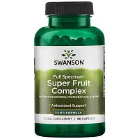 Full Spectrum Super Fruit Complex with Mangosteen, Pomegranete, Noni 90 капсул (Swanson) 