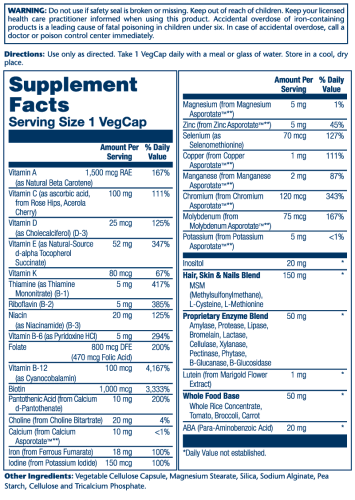 Woman multivitamin Once Daily (Женские мультивитамины один раз в день) 90 вег капсул (Solaray) фото 6