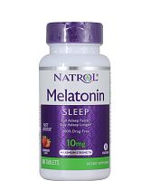 Melatonin 10 мг Fast Dissolve (Мелатонин быстрого высвобождения) 60 таблеток (Natrol)