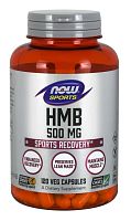 HMB 500 мг (Срок 04.2025) (Гидроксиметилбутират Моногидрат) 120 вег капсул (Now Foods)