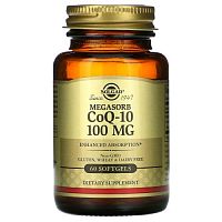 Megasorb CoQ-10 100 мг 60 мягких капсул (Solgar)