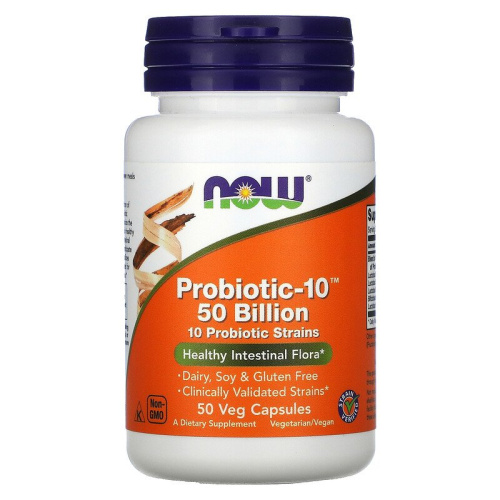 Probiotic-10 50 Billion (Пробиотик-10) 50 вег капсул (Now Foods)