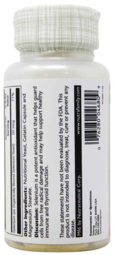 Selenium 50 mcg (Селен 50 мкг) 100 капсул (Solaray) фото 5