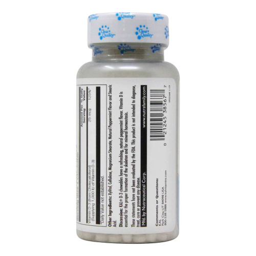 Vitamin D-3 25 mcg (1000 IU) With Xylitol Витамин Д-3 25 мкг (1000 МЕ) 100 жев. таблеток (KAL)  фото 3