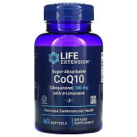 Super-Absorbable CoQ10 100 мг with d-Limonene 60 мягких капсул (Life Extension)