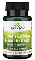 Green Coffee Bean Extract(Экстракт зеленых кофейных зерен)200 мг 60 вег капсул(Swanson)срок 07.2023