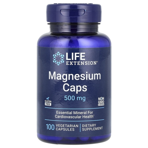 Magnesium Caps 500 мг (Магний) 100 вег капсул (Life Extension).