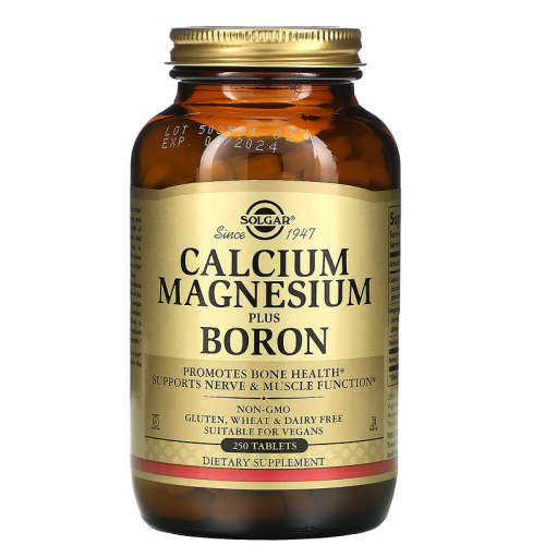Calcium Magnesium Plus Boron (Кальций, Магний  Бор) 250 таблеток (Solgar)