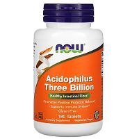 Acidophilus 3 Billon 180 таб (Now Foods)