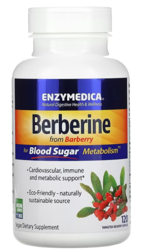 Berberine (Берберин для метаболизма сахара в крови) 120 капс целенаправленного действия (Enzymedica) фото 3