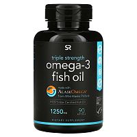 Omega-3 Fish Oil Triple Strength 1250 мг 90 капсул (Sports Research)