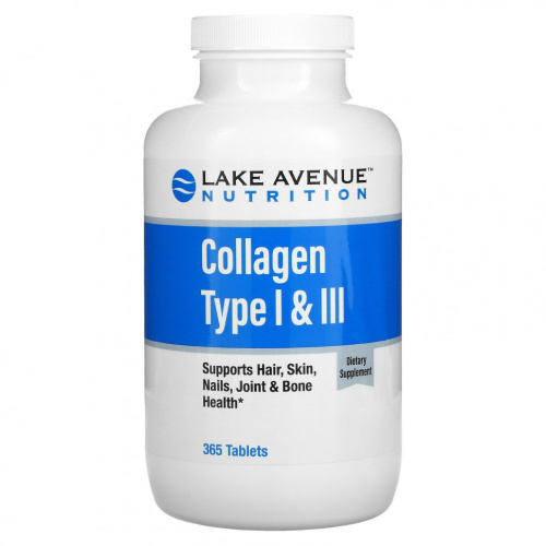 Collagen Type I & III 365 таблеток (Lake Avenue Nutrition)