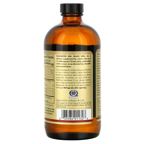 Organic Flaxseed Oil 473 мл (Органическое Льняное Масло) (Solgar) фото 3