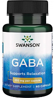 GABA 250 мг (ГАМК) 60 капсул (Swanson)