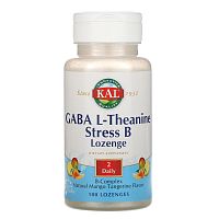 GABA L-Theanine Stress B (гамк L-теанин) вкус манго и танжерина 100 пастилок (KAL)