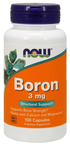 Boron (Бор) 3 мг 100 раст. капсул (Now Foods)