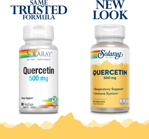 Quercetin 500 mg (Кверцетин 500 мг) 90 вег капсул (Solaray) фото 2