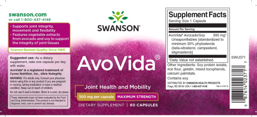 AvoVida 300 mg (АвоВида 300 мг) 60 капсул (Swanson) фото 2