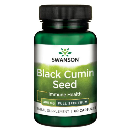 Black Cumin Seed 400 mg срок 08.2025 (Семена черного тмина 400 мг) 60 капсул (Swanson)_