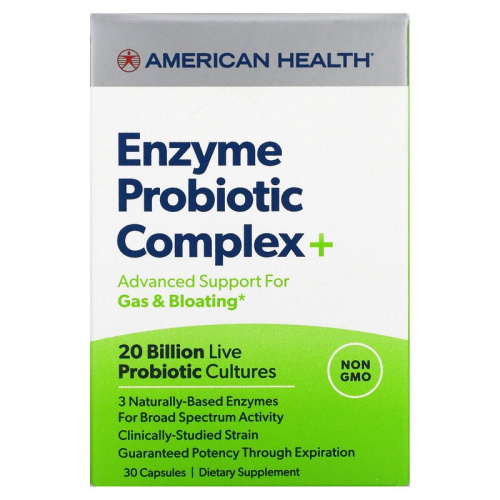 Enzyme Probiotic Complex Plus (20 Billion) 30 капсул (American Health)