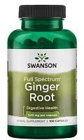Full Spectrum Ginger Root (Корень имбиря) 540 мг 100 капсул (Swanson)