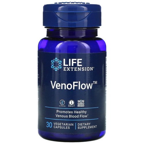 VenoFlow - Pycnogenol and Nattokinase (Пикногенол и Наттокиназа) 30 вег капсул (Life Extension)