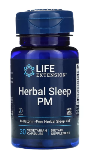 Herbal Sleep PM (Растительный комплекс для сна без мелатонина) 30 вег капсул (Life Extension)