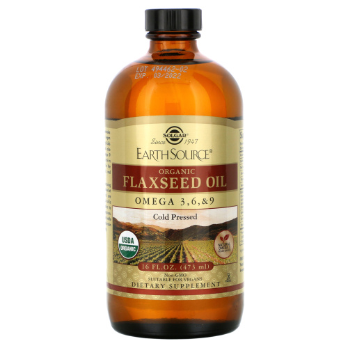 Organic Flaxseed Oil 473 мл (Органическое Льняное Масло) (Solgar)