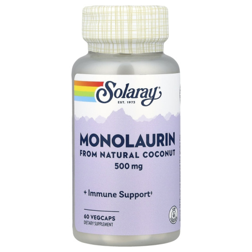 Monolaurin 500 mg (Монолаурин 500 мг) 60 вег капсул (Solaray)_