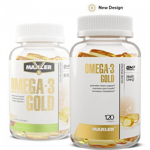 Omega-3 Gold (USA) 120 капсул (Maxler) фото 2