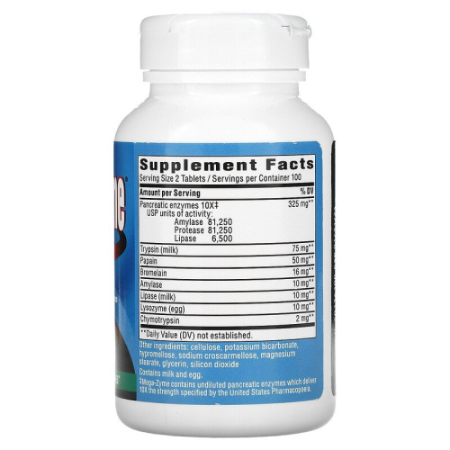 Mega-Zyme (Системные Ферменты) 200 таблеток (Enzymatic Therapy) фото 3