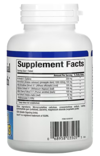 Lung Bronchial & Sinus Health (здоровье легких, бронхов и носа) 90 таблеток (Natural Factors) фото 3