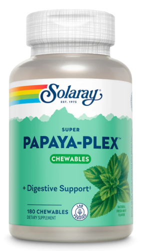 Super Papaya Plex Chewables (Супер Ферменты Папайи) 180 таблеток (Solaray)